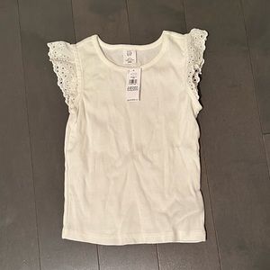 Ribbed gap tank with lace 4T